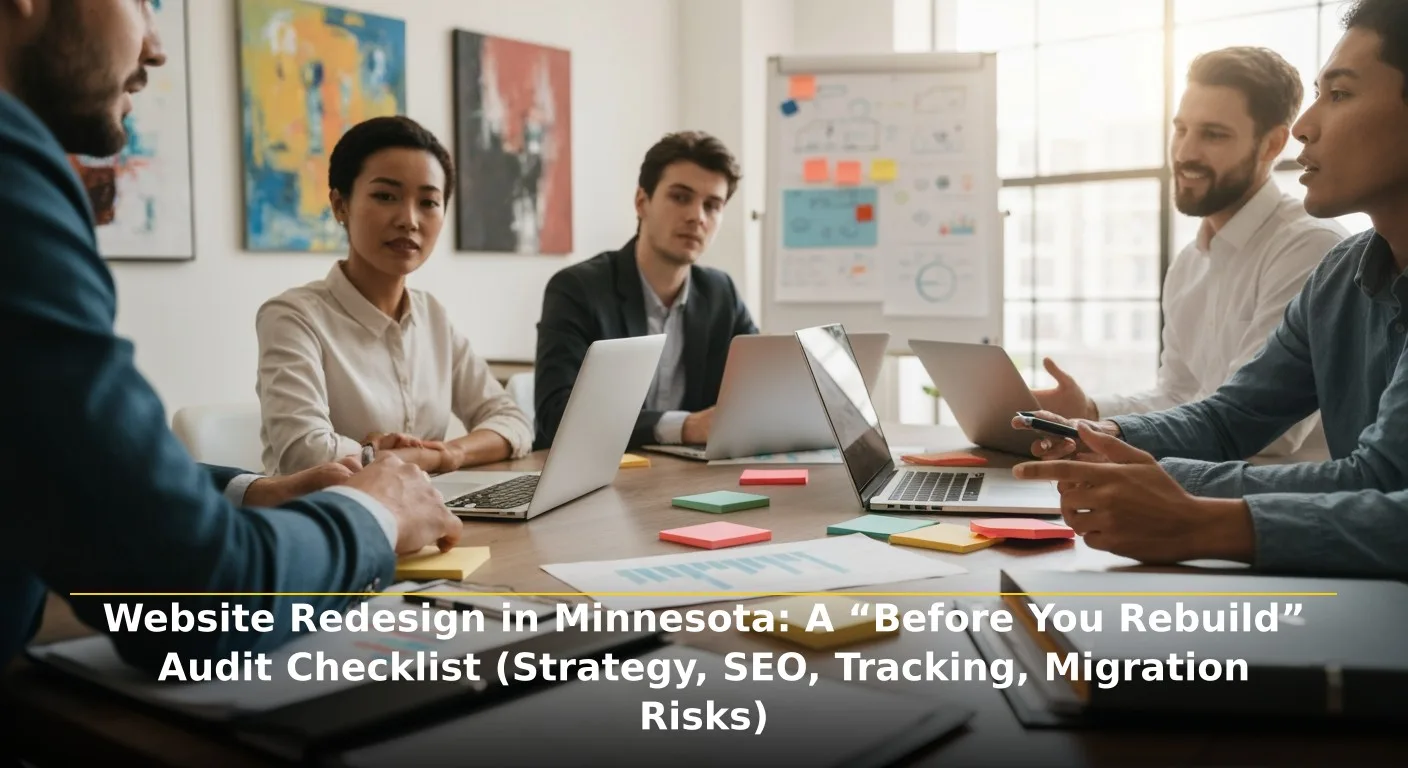 Main image_Website Redesign in Minnesota_ A “Before You Rebuild” Audit Checklist (Strategy, SEO, Tracking, Migration Risks)